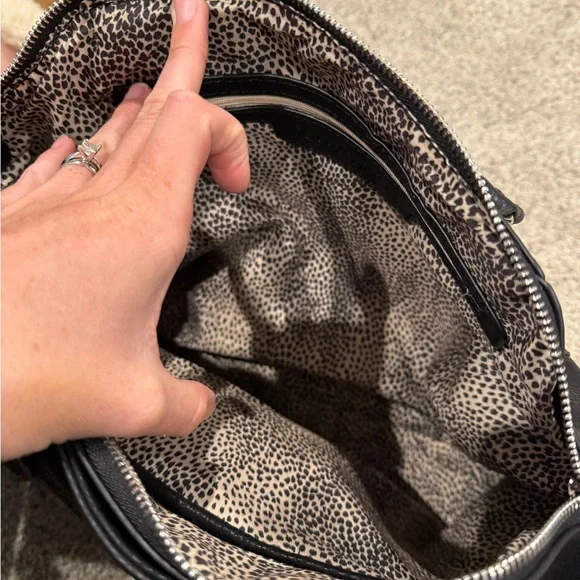 Black Sole Society Handbag with Silver Accents - Picture 3 of 3